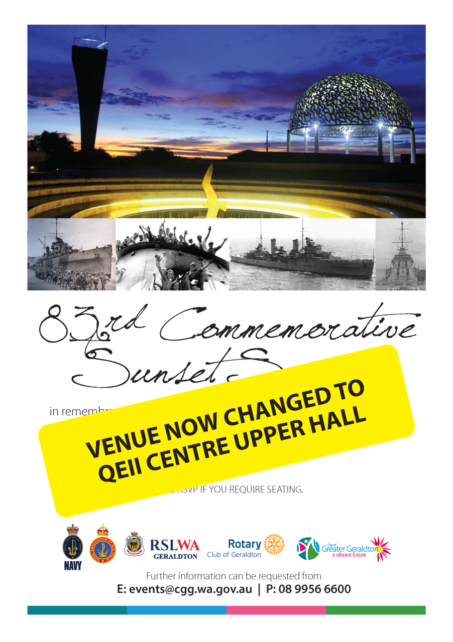 ### CHANGE OF VENUE- Due to the rain forecast the service will now be moved inside to the QEII Community and Seniors Centre Upper Hall, 88 Durlacher Street. Commencement of the service will be at 5.45pm as scheduled ###