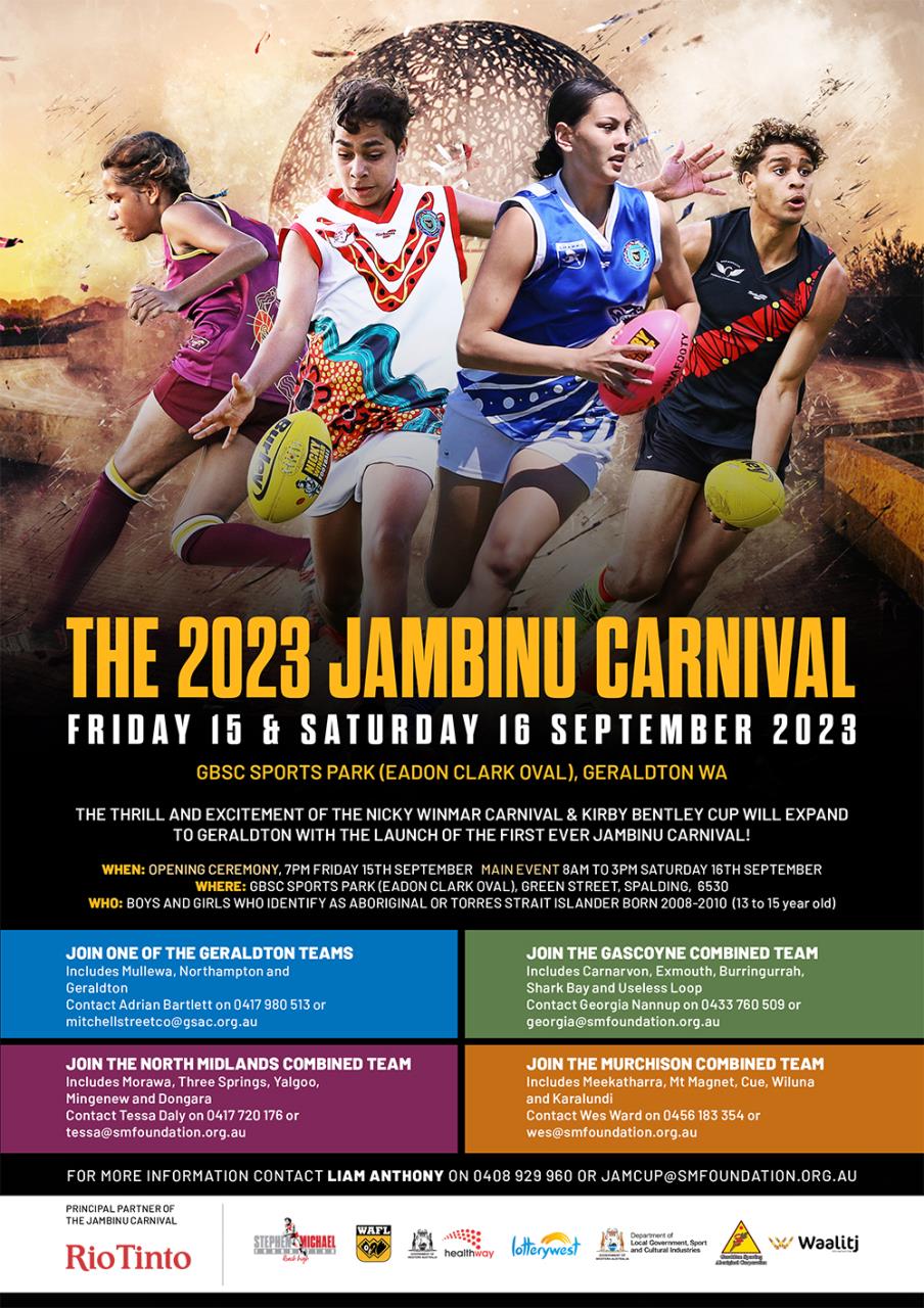 Jambinu Football Carnival flyer